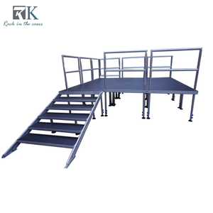 Aluminum Modular <b>Stage</b> With Safety Guardrail Portable Adjustable <b>Stage</b> for School Activity - Product Image 6