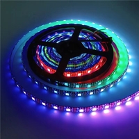 Bande lumineuse LED adressable WS2811 2812B 2815 60LED/M 144/M DC5V 12V IP20 65 67 5050RGBIC pour projets de bars et discothèques