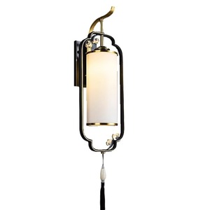 Lámpara de Pared Moderna Zen de Cobre, Estilo Chino Nuevo, Diseño Creativo Simple para Sala de Estar, Fondo de TV, Pasillo - Product Image 1