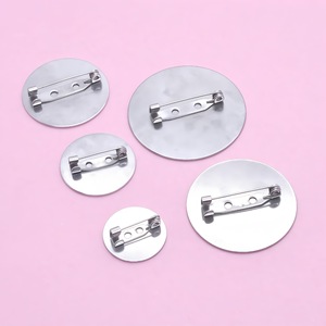 Stainless Steel Badge <b>Holder</b> Pin Backs Round <b>Welded</b> DIY Jewelry Accessories Various Sizes - Product Image 1