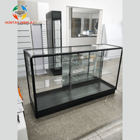 Vitrine de présentation en verre Hontay Hontay-GS01 pour magasin de tabac, comptoir de présentation moderne en verre, vitrine d'angle carrée, armoire de présentation pour tabac