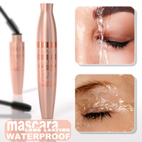 Mascara waterproof longue tenue 24h, effet volume et courbure intense, sans grumeaux, capture les cils fins, brosse élastomère pour une application plus facile