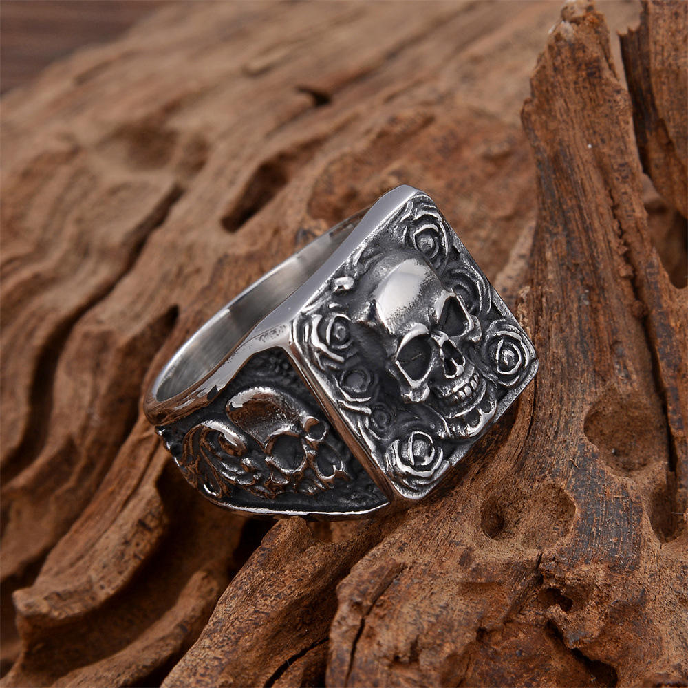Vintage Stainless Steel Skull Rings for Men Perfect Gift