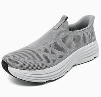 Baskets rétro grises en maille à lacets, style chic et original, pour hommes et femmes, respirantes, pour la course et la randonnée en extérieur, toutes saisons