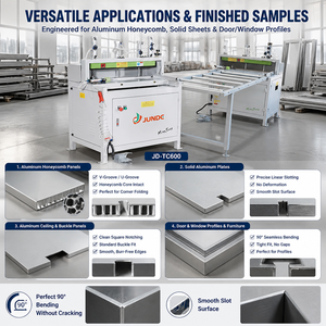 Máquina Ranuradora Neumática Automática de Alta Eficiencia JUNDE para el Procesamiento de Ranuras en Paneles de Aluminio - Product Image 5