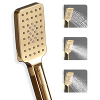 Mitigeur de douche encastré mural en laiton blanc doré pour eau chaude et froide, avec pommeau de douche pluie certifié Watermark