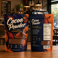 Sachets Doypack Personnalisés pour Poudre Alimentaire, Anti-humidité, en Feuille d'Aluminium Imprimée, pour Cacao et Matcha, Emballages Scellés