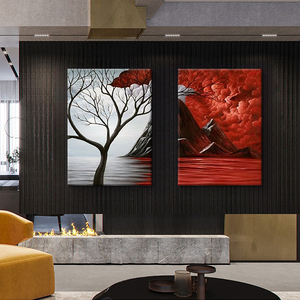 Decoración de Pared para el Hogar, 3 Paneles, Pintura Abstracta de Paisaje, <span class=keywords><strong>Arte</strong></span> Moderno en Lienzo, Impresiones Decorativas para Pared - Product Image 5