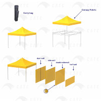 Auvent en aluminium avec logo personnalisé imperméable CATC |   Tente de sport d'intérieur portable pour la promotion de la marque et les stands de vendeurs