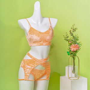 Haut de Sport en velours fluo Orange pour femmes, haut exotique <span class=keywords><strong>classique</strong></span>, vêtements de Sport pour dames, pantalon de Fitness taille basse, vêtements d'entraînement et de <span class=keywords><strong>danse</strong></span>, nouvelle collection - Product Image 2