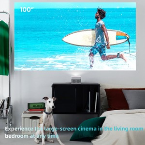 Máy Chiếu <span class=keywords><strong>Android</strong></span> 1080 9.0 P Thông Minh Ném Siêu Ngắn 4K Với WI-FI 5G/2.4G Và Răng Xanh - Product Image 4