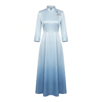 Ensemble de costume rapide pour femme, style chinois Cheongsam, coupe régulière, pour le printemps, idéal pour la réception gouvernementale, les banquets et l'hôtellerie