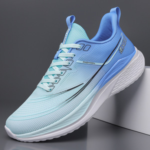 Chaussures de course en maille pour hommes, légères, respirantes, avec semelle extérieure en caoutchouc amorti, chaussures de sport - Product Image 1