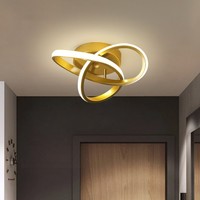 Plafonnier LED en fer de style nordique avec un design linéaire minimaliste moderne pour les couloirs, les balcons et les entrées