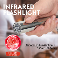 Alat terapi lampu merah inframerah dalam, USB sendi penghilang nyeri otot portabel peradangan wajah di dekat senter medis