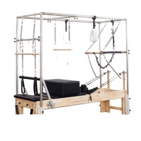 Cadillac de Pilates en Bois d'Érable Premium 3-en-1 avec Reformer et Ensemble de Cinq Pièces - Accessoires Complets Multifonctionnels pour Studio et Domicile