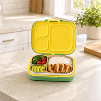 Boîte à lunch bento AIBAO sans BPA, chauffable, compatible micro-ondes et vapeur, 800 ml, compartiments, préparation de repas, plateau hermétique pour aliments pour bébés