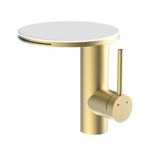 Grifo de Lujo <span class=keywords><strong>para</strong></span> Baño de Hotel, Diseño Elegante, Agua Fría y Caliente, Efecto Cascada, Gran Capacidad de Almacenamiento en la Encimera, Grifo <span class=keywords><strong>para</strong></span> Lavabo - Product Image 5