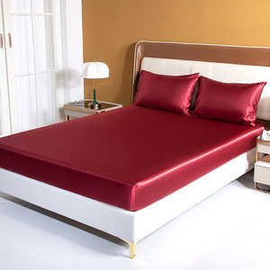 Protège-matelas en imitation soie de couleur unie de style européen et américain <span class=keywords><strong>Simmons</strong></span> Drap-housse Ensemble de <span class=keywords><strong>literie</strong></span> - Product Image 1