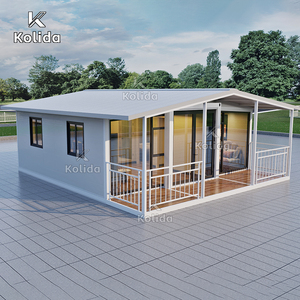 20ft 40ft Modernes, massives, verzinktes, tragbares, mobiles, vorgefertigtes, ausklappbares Containerhaus mit zwei Flügeln - Product Image 2