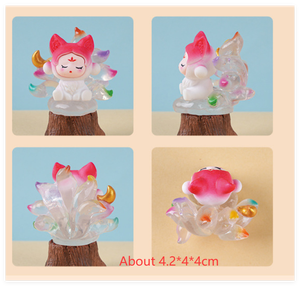 Petite figurine cadeau, statues en résine d'anime, artisanat, figurine de renard, sculpture de dessin animé, <span class=keywords><strong>petit</strong></span> animal, ornements de <span class=keywords><strong>jardin</strong></span>, décoration de gâteau - Product Image 2