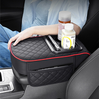 Coussin de console centrale pour voiture avec support de tasse et poche latérale pour téléphone, pour soulager la pression du coude, compatible BMW Toyota Honda