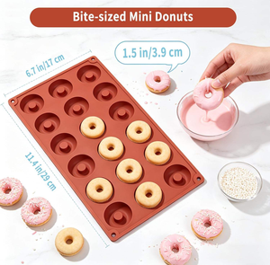 <span class=keywords><strong>Molde</strong></span> de Silicona para Hornear <span class=keywords><strong>Donuts</strong></span>, Libre de BPA, Reutilizable, para Chocolate y Galletas <span class=keywords><strong>Caseros</strong></span> - Product Image 2