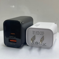 Adaptor Charger Dinding USB A+C Dual Port PD GaN 45W Fast Charge untuk iPhone Samsung Tipe-C, Logo Laser Gratis, Colokan EU, Grosir