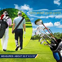 Super grand manchon de bière de golf pour sac de golf avec 7 compresses froides réutilisables
