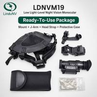 Monoculaire de vision nocturne LDNVM19 PVS-14 Type Gen 3 FOM1800+ à phosphore blanc pour faible luminosité avec contrôle manuel du gain