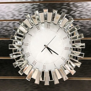 Horloge murale à <span class=keywords><strong>miroir</strong></span> ovoïde à quartz à la mode directe d'usine Foshan pour la décoration de la maison pour le salon ou la chambre - Product Image 5