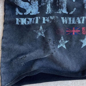 Camiseta Corta de Manga Larga para Hombre, Estilo Urbano, con Estampado Gráfico, Lavado Ácido, Corte Holgado y Desgastado - Product Image 3