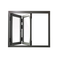 Fenêtre pliante horizontale en alliage d'aluminium sur mesure avec verre trempé et design graphique pour balcon et cuisine