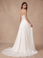 Gaun Pengantin untuk Pengantin Wanita Ukuran Besar Model Ruched Bust Ball Gown Custom Tanpa Tali Gaun Pernikahan Satin Warna Ivory dengan Train