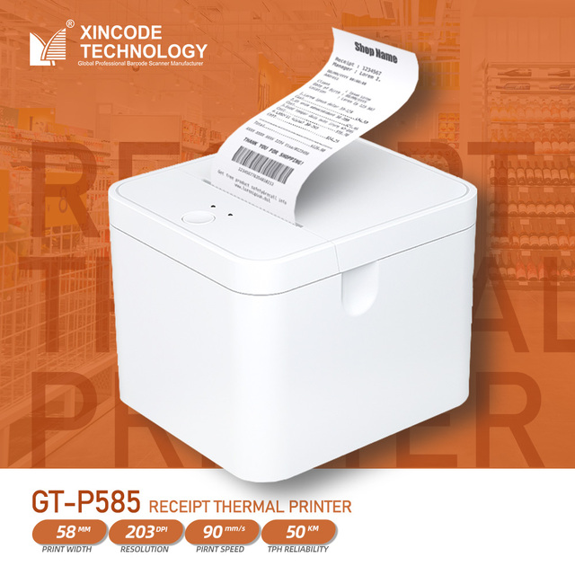 Xincode 58mm Receipt Thermal Printer USB Desktop Thermal Roll Paper Printer for Pos No Ink Required