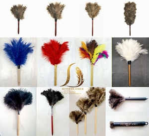 <span class=keywords><strong>Plumeau</strong></span> en plumes d'autruche de haute qualité à <span class=keywords><strong>long</strong></span> manche pour voiture - Product Image 2