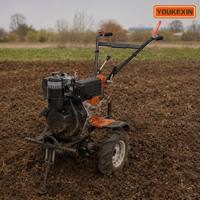 YKX - Motocultor Profesional de Accionamiento Directo, Mini Motocultor de Gasolina para Agricultura, Equipo para Labrar Tierras de Huertos