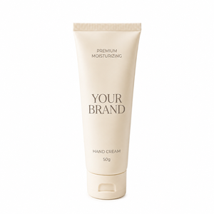Crème pour les mains hydratante premium à la rose et aux herbes, enrichie en glycérine, nourrissante et hydratante, en tube plastique avec logo de marque personnalisé, OEM, soin de la peau - Product Image 3
