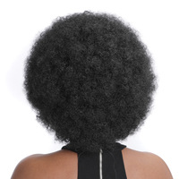 Perruque courte afro bouclée noire pour femmes, synthétique, moelleuse, douce, aspect naturel, en fibre haute température