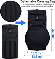 Sacs de rangement pour tambour ou pastilles, sacs à dos, valises de transport, à bandoulière pour batterie de 12 et 8 pouces