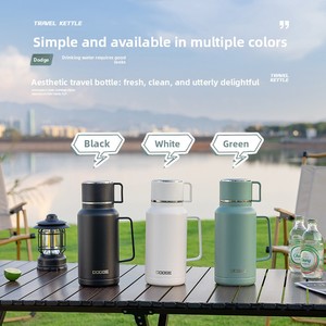 Hildodge Jane Grip Multifunctional <strong>Large</strong> Capacity Outdoor Sports Fitness Camping Portable Vacuum Thermos Travel <strong>Kettle</strong> - Product Image 2