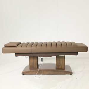 Lujosa Cama Cosmética y Camilla de Masaje Reclinable Eléctrica de 4 Motores en Piel Color Chocolate para Tratamientos Terapéuticos y Faciales de <span class=keywords><strong>Spa</strong></span> - Product Image 2