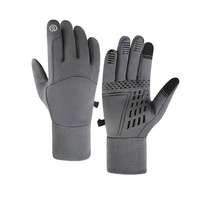 Gants de fitness d'hiver à écran tactile pour la course à pied, le cyclisme et le travail-Motif thermique antidérapant coupe-vent pour les scènes d'extérieur