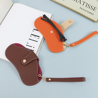 Slanke, lichtgewicht, draagbare, milieuvriendelijke, zachte PU lederen, modieuze brillendoos met litchi textuur, rechthoekig design voor dames