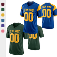 Maillot de football américain personnalisé, impression de logo sur mesure, uniforme de football respirant et léger pour les équipes scolaires