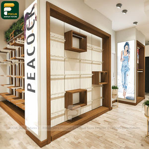 Étagère de présentation de vêtements de magasin de mode contemporaine, comptoir de vêtements, armoire à vêtements, meuble de vente au détail en verre - Product Image 6