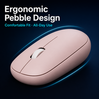 W200 2.4G Mouse Nirkabel 3 Tombol Optik Klik Senyap Ergonomis ABS dengan Penerima USB untuk Komputer Kantor Rumah