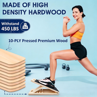 Planche inclinée portable en bois pour étirements des mollets, squats, étireur de mollets, planche inclinée réglable