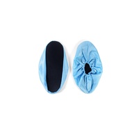Protège-chaussures réutilisables blancs et bleus de haute qualité, antidérapants, imperméables en polyester, anti-poussière et protecteurs