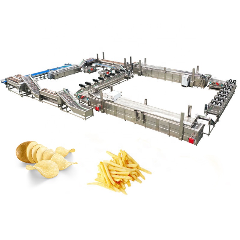 Ligne automatique de haute qualité 200 kg/h 300 kg/h chips de pommes de terre chips de banane frites surgelées fabricants de machines